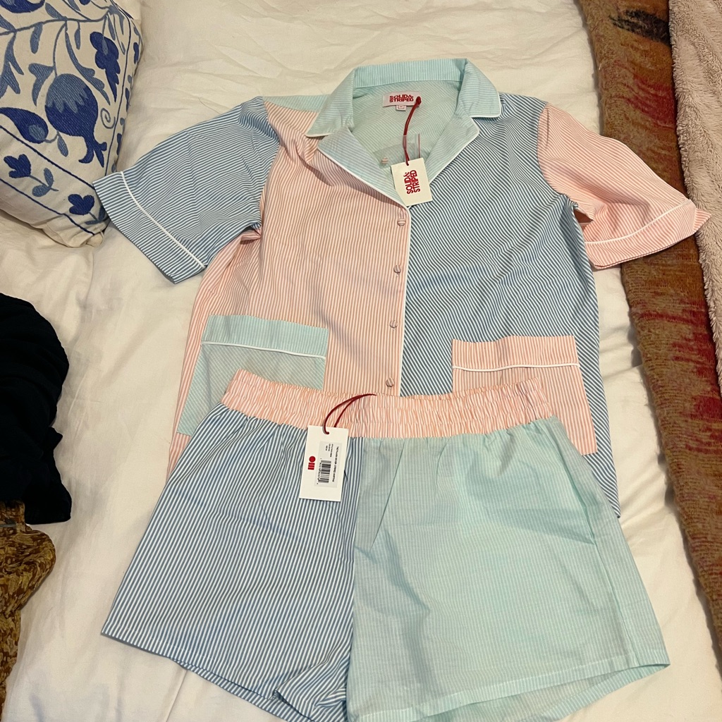 Solid And Stripe - Matching Short Set